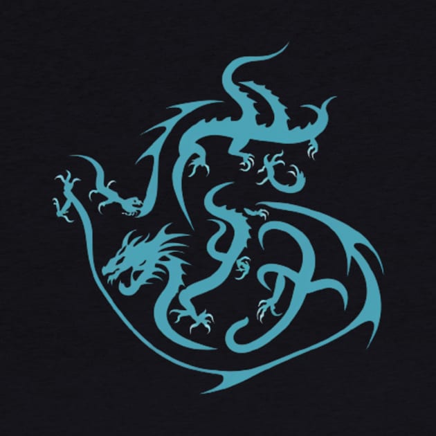 blue dragon by youssda